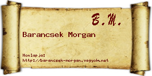 Barancsek Morgan névjegykártya